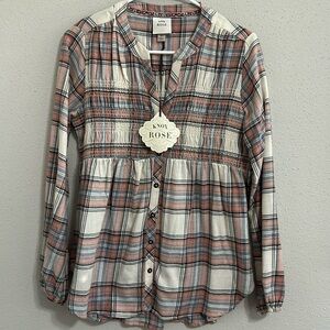 Knox Rose Plaid Blouse size XS